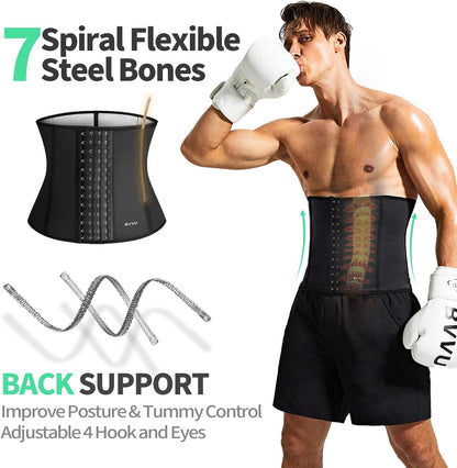 Waist Trainer Trimmer for Men,Mens Waist Trainer Tummy Control Sweat Wrap